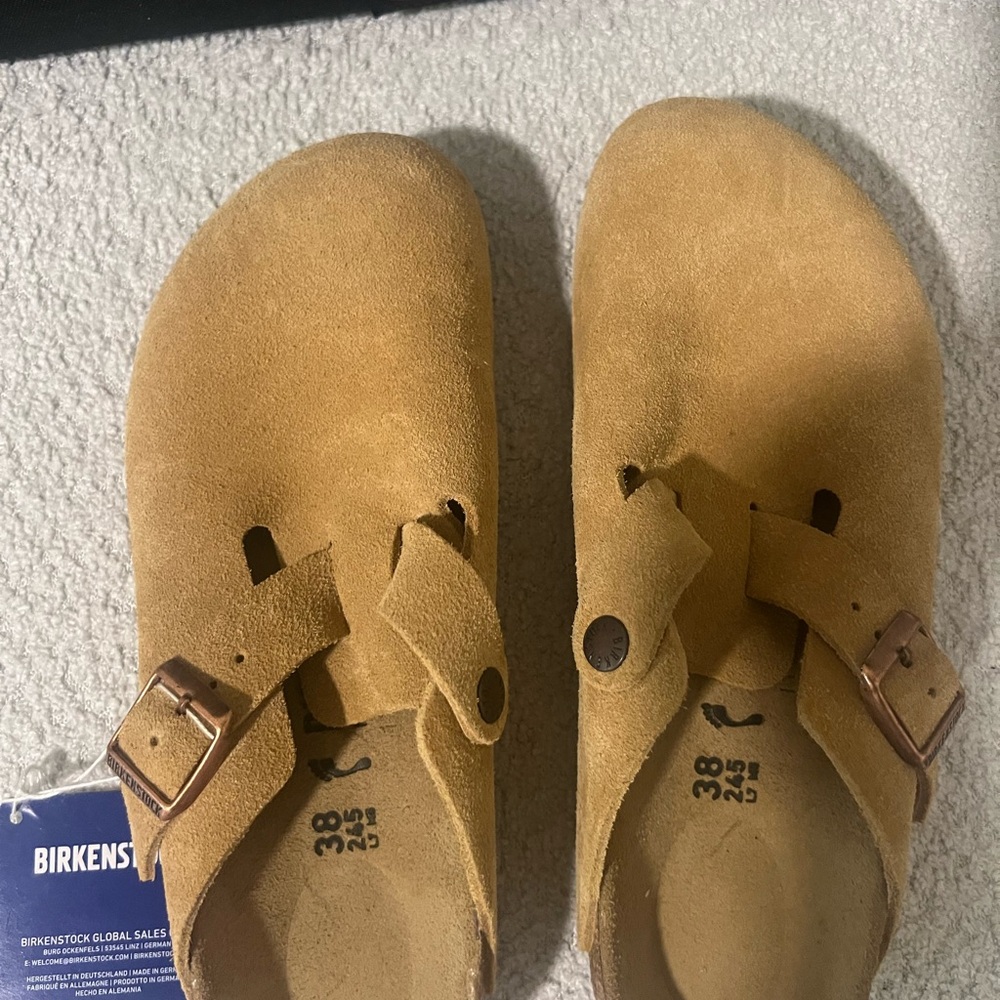 Birkenstock woman/men Suede Clogs - Tan